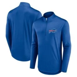 Men's Fanatics Branded Royal Buffalo Bills Quarterback Quarter-Zip Top