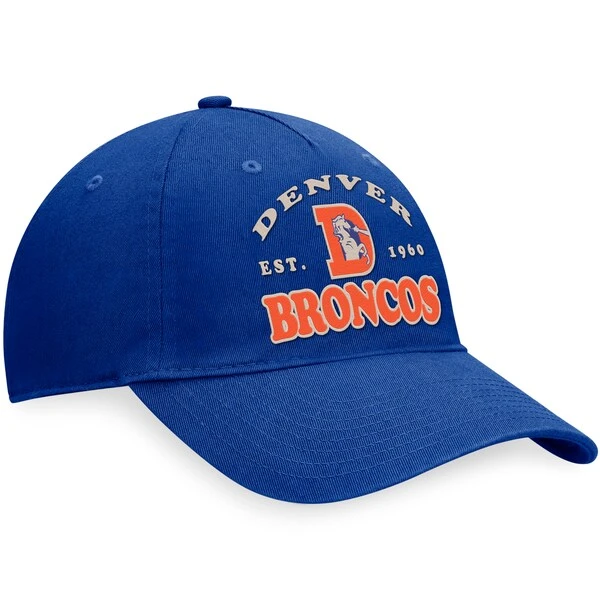 Men's Fanatics Branded Royal Denver Broncos Gridiron Classics Heritage Adjustable Hat - Image 3