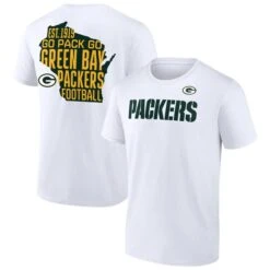 Men's Fanatics Branded White Green Bay Packers Hot Shot T-Shirt