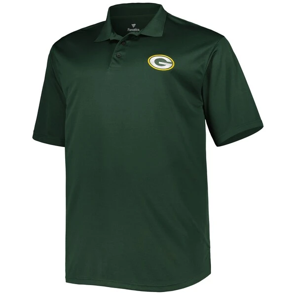 Men's Green Green Bay Packers Big & Tall Birdseye Polo 4 Men's Green Green Bay Packers Big & Tall Birdseye Polo - Image 2