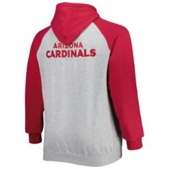 Men's Heather Gray Arizona Cardinals Big & Tall Fleece Raglan Full-Zip Hoodie Jacket -Riddel Shop mens heather gray arizona cardinals big and tall fleece raglan full zip hoodie jacket pi4963000 altimages ff 4963702 01d76ef09297803a6560alt3 full