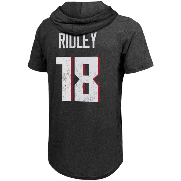 Men's Majestic Threads Calvin Ridley Black Atlanta Falcons Player Name & Number Tri-Blend Hoodie T-Shirt 5 Men's Majestic Threads Calvin Ridley Black Atlanta Falcons Player Name & Number Tri-Blend Hoodie T-Shirt - Image 3