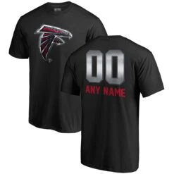 Men's NFL Pro Line By Fanatics Branded Black Atlanta Falcons Personalized Midnight Mascot T-Shirt
