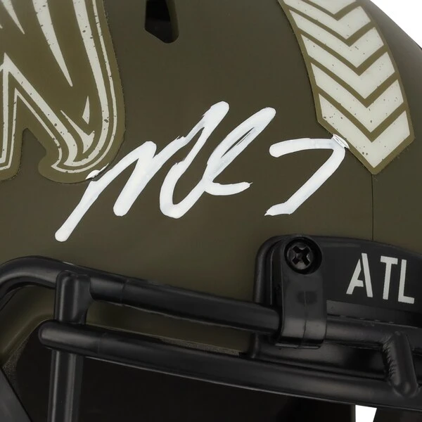 Michael Vick Atlanta Falcons Autographed Riddell 2022 Salute To Service Speed Mini Helmet 4 Michael Vick Atlanta Falcons Autographed Riddell 2022 Salute To Service Speed Mini Helmet - Image 2