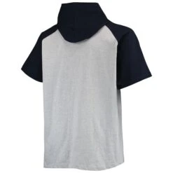 Men's Heathered Gray/Navy Denver Broncos Big & Tall Raglan Short Sleeve Pullover Hoodie -Riddel Shop navy denver broncos big and tall raglan short sleeve pullover hoodie pi4686000 altimages ff 4686758 7bc42062d7e4aee3a0c9alt3 full