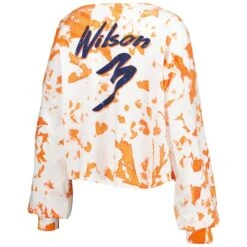 Women's Majestic Threads Russell Wilson White/Orange Denver Broncos Off-Shoulder Tie-Dye Name & Number Cropped Long Sleeve V-Neck T-Shirt 7 Women's Majestic Threads Russell Wilson White/Orange Denver Broncos Off-Shoulder Tie-Dye Name & Number Cropped Long Sleeve V-Neck T-Shirt -Riddel Shop orange denver broncos off shoulder tie dye name and number cropped long sleeve v neck t shirt pi4811000 altimages ff 4811643 575a9c9ee72c1e25c2bcalt3 full