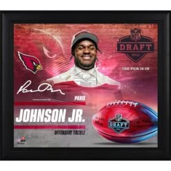 Paris Johnson Jr. Arizona Cardinals Facsimile Signature Framed 15" X 17" 2023 NFL Draft Day Collage