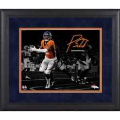 Patrick Surtain II Denver Broncos Facsimile Signature Framed 11" X 14" Spotlight Photograph