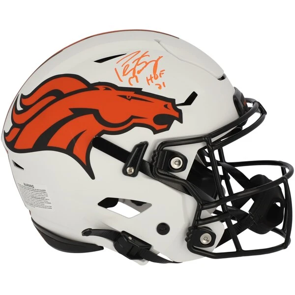 Peyton Manning Denver Broncos Autographed Riddell Lunar Eclipse Alternate Speed Flex Authentic Helmet With "HOF 21" Inscription 3 Peyton Manning Denver Broncos Autographed Riddell Lunar Eclipse Alternate Speed Flex Authentic Helmet With "HOF 21" Inscription