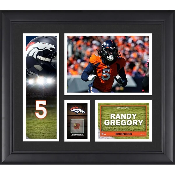Randy Gregory Denver Broncos Framed 15" X 17" Player Collage With A Piece Of Game-Used Ball 3 Randy Gregory Denver Broncos Framed 15" X 17" Player Collage With A Piece Of Game-Used Ball