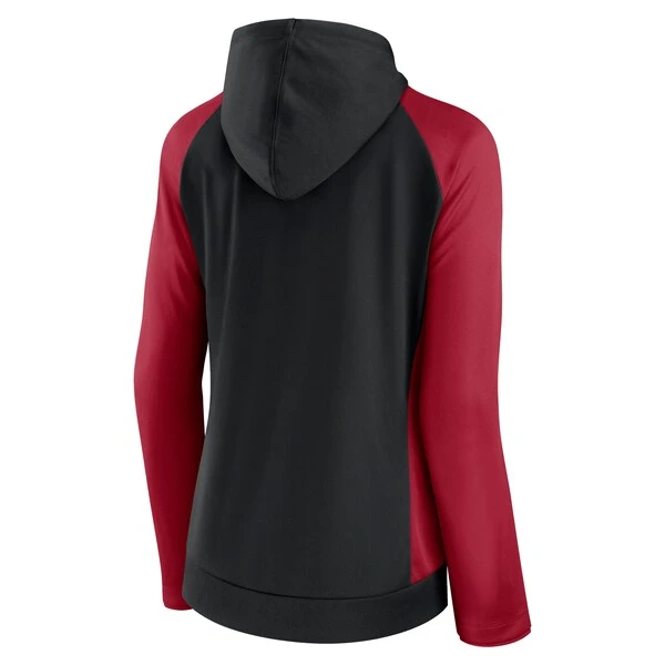 Women's Fanatics Branded Black/Red Atlanta Falcons End Around Lightweight Raglan Full-Zip Hoodie Jacket 5 Women's Fanatics Branded Black/Red Atlanta Falcons End Around Lightweight Raglan Full-Zip Hoodie Jacket - Image 3
