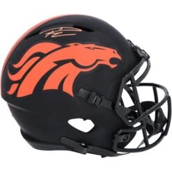 Russell Wilson Denver Broncos Autographed Riddell Eclipse Alternate Speed Replica Helmet