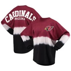 Women's Fanatics Branded Cardinal/White Arizona Cardinals Ombre Long Sleeve T-Shirt