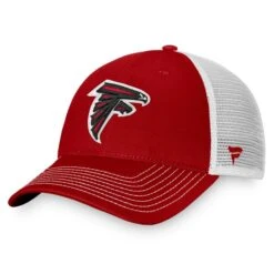Men's Fanatics Branded Red/White Atlanta Falcons Fundamental Trucker Unstructured Adjustable Hat