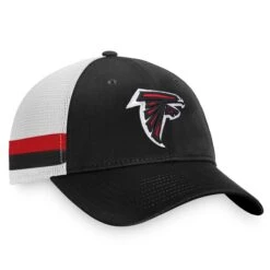 Men's Fanatics Branded Black/White Atlanta Falcons Iconic Team Stripe Trucker Snapback Hat -Riddel Shop white atlanta falcons iconic team stripe trucker snapback hat pi4500000 altimages ff 4500036 d273ff401939eda3a863alt3 full