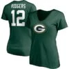 Women's Fanatics Branded Aaron Rodgers Green Green Bay Packers Player Icon Name & Number V-Neck T-Shirt -Riddel Shop womens fanatics branded aaron rodgers green green bay packers player icon name and number v neck t shirt pi4180000 altimages ff 4180543 076a634db03ca6afa559alt1 full