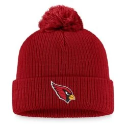Women's Fanatics Branded Cardinal Arizona Cardinals Logo Cuffed Knit Hat With Pom