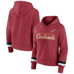 Women's Fanatics Branded Cardinal Arizona Cardinals Over Under Pullover Hoodie