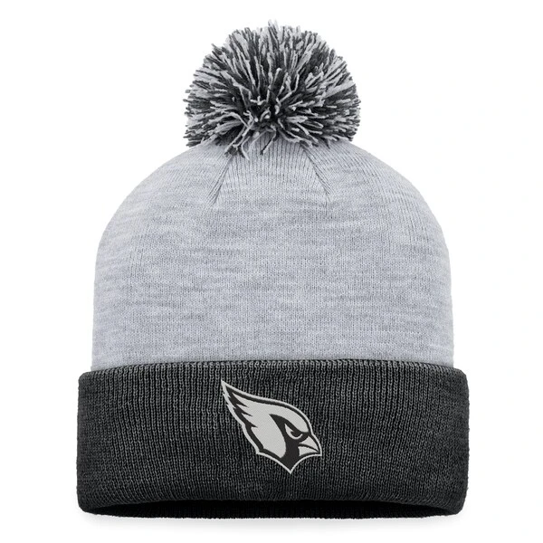 Women's Fanatics Branded Gray Arizona Cardinals Cuffed Knit Hat With Pom 3 Women's Fanatics Branded Gray Arizona Cardinals Cuffed Knit Hat With Pom