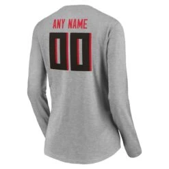 Women's Fanatics Branded Gray Atlanta Falcons Team Authentic Custom Long Sleeve V-Neck T-Shirt -Riddel Shop womens fanatics branded gray atlanta falcons team authentic custom long sleeve v neck t shirt pi4798000 altimages ff 4798177 a7aa3bf3245131f9440calt3 full