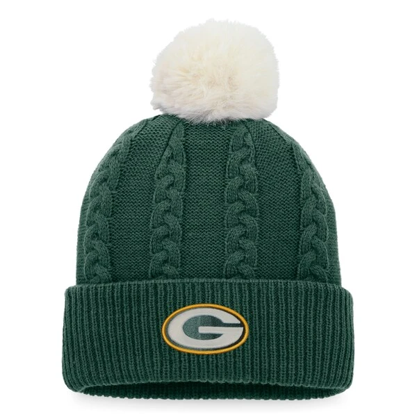 Women's Fanatics Branded Green Green Bay Packers Vintage Heritage Cuffed Knit Hat
