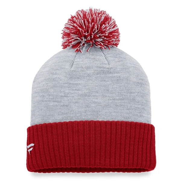 Women's Fanatics Branded Heather Gray Arizona Cardinals Ash Cuffed Knit Hat With Pom 4 Women's Fanatics Branded Heather Gray Arizona Cardinals Ash Cuffed Knit Hat With Pom - Image 2