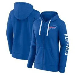 Women's Fanatics Branded Heather Royal Buffalo Bills Plus Size City Ties Full-Zip Hoodie