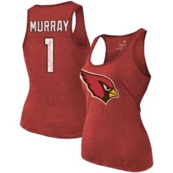 Women's Fanatics Branded Heathered Cardinal Arizona Cardinals Name & Number Tri-Blend Tank Top