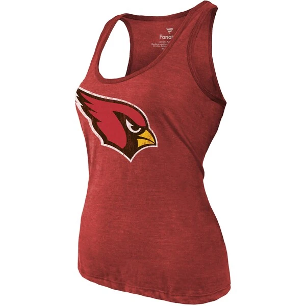Women's Fanatics Branded Heathered Cardinal Arizona Cardinals Name & Number Tri-Blend Tank Top 4 Women's Fanatics Branded Heathered Cardinal Arizona Cardinals Name & Number Tri-Blend Tank Top - Image 2