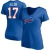 Women's Fanatics Branded Josh Allen Royal Buffalo Bills Player Icon Name & Number V-Neck T-Shirt -Riddel Shop womens fanatics branded josh allen royal buffalo bills player icon name and number v neck t shirt pi4180000 altimages ff 4180525 b658a674540844f83bf7alt1 full