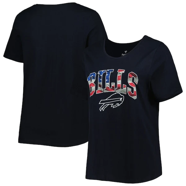 Women's Fanatics Branded Navy Buffalo Bills Plus Size Banner Wave T-Shirt 3 Women's Fanatics Branded Navy Buffalo Bills Plus Size Banner Wave T-Shirt