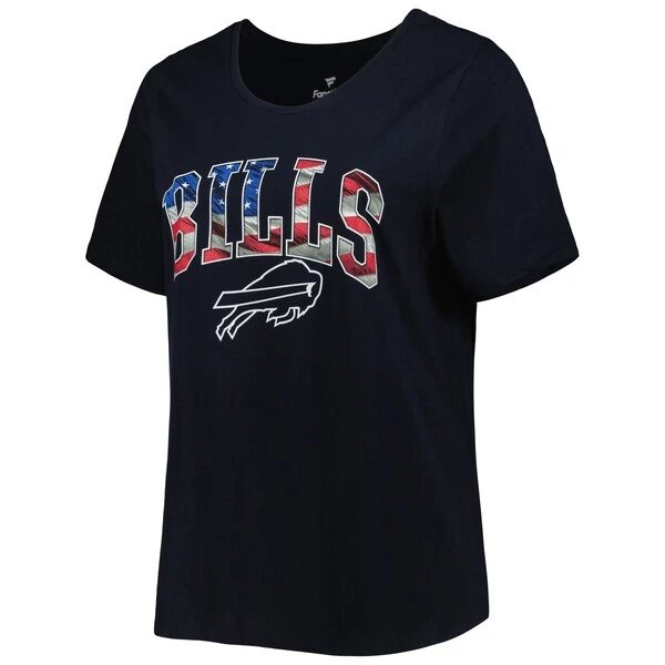 Women's Fanatics Branded Navy Buffalo Bills Plus Size Banner Wave T-Shirt 4 Women's Fanatics Branded Navy Buffalo Bills Plus Size Banner Wave T-Shirt - Image 2