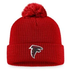 Women's Fanatics Branded Red Atlanta Falcons Cuffed Knit Hat With Pom