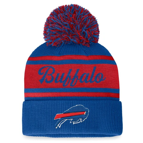 Women's Fanatics Branded Royal Buffalo Bills Fundamentals Cuffed Knit Hat With Pom 3 Women's Fanatics Branded Royal Buffalo Bills Fundamentals Cuffed Knit Hat With Pom