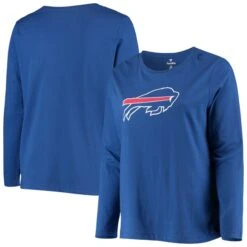 Women's Fanatics Branded Royal Buffalo Bills Plus Size Primary Logo Long Sleeve T-Shirt