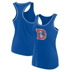 Women's Fanatics Branded Royal Denver Broncos Primary Logo Racerback Tank Top