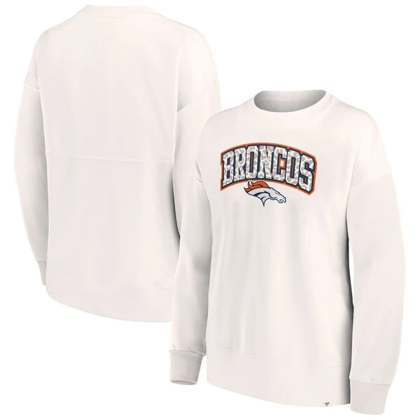 Women's Fanatics Branded White Denver Broncos Leopard Team Pullover Sweatshirt 3 Women's Fanatics Branded White Denver Broncos Leopard Team Pullover Sweatshirt