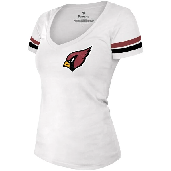 Women's Majestic Threads DeAndre Hopkins White Arizona Cardinals Name & Number V-Neck T-Shirt 4 Women's Majestic Threads DeAndre Hopkins White Arizona Cardinals Name & Number V-Neck T-Shirt - Image 2