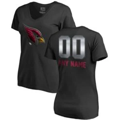 Women's NFL Pro Line By Fanatics Branded Black Arizona Cardinals Personalized Midnight Mascot T-Shirt