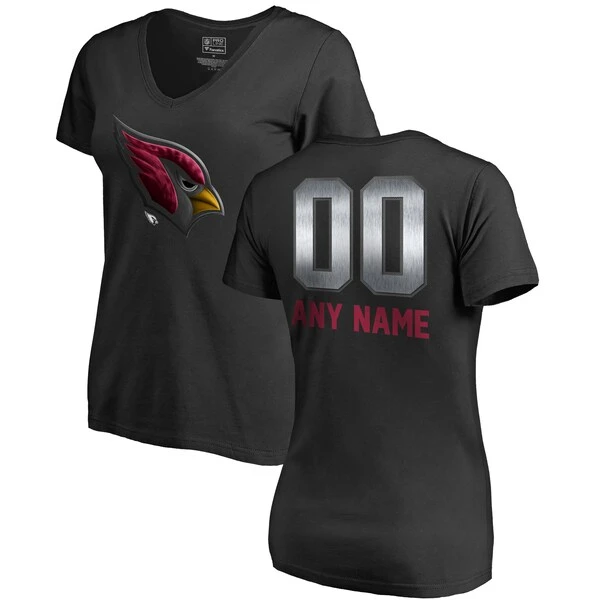 Women's NFL Pro Line By Fanatics Branded Black Arizona Cardinals Personalized Midnight Mascot T-Shirt 3 Women's NFL Pro Line By Fanatics Branded Black Arizona Cardinals Personalized Midnight Mascot T-Shirt