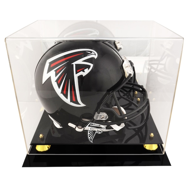 Riddel Shop -Riddel Shop atlanta falcons golden classic helmet display case with mirrored back pi1263000 ff 1263201 full